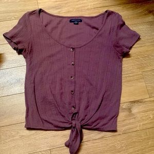American Eagle Purple Crop Top